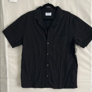 Black Dobby Short Sleeve Men's Shirt  NWT